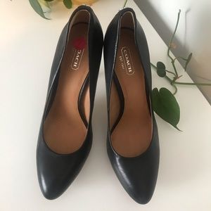 Coach Black Leather Pumps